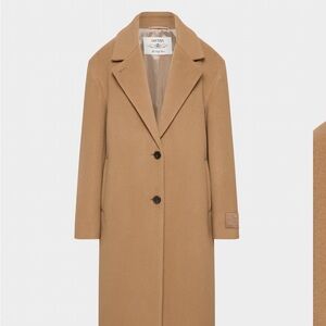 Aritzia Tan Wool Cashmere Coat